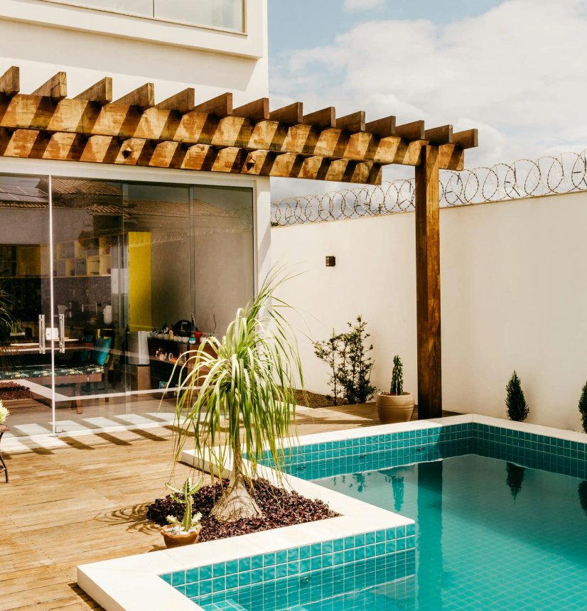 Outdoor landscaping project by VerdeStone Landscaping